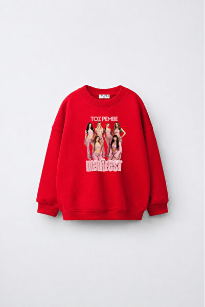 fasardi Manifest Girls M6nifestgirls Щампован овърсайз суитшърт за момичета с...