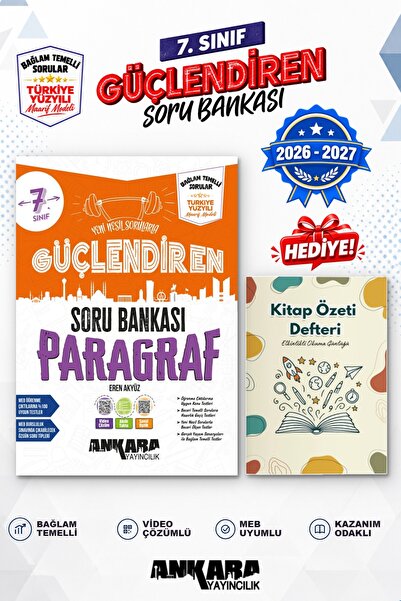 Ankara Yayıncılık 7.Sınıf Güçlendiren Paragraf Soru Bankası | 2026/27 Bağlam ...