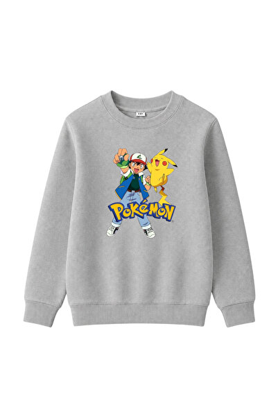 haha Pokemon Printed Sweatshirt Without Hood for Boys