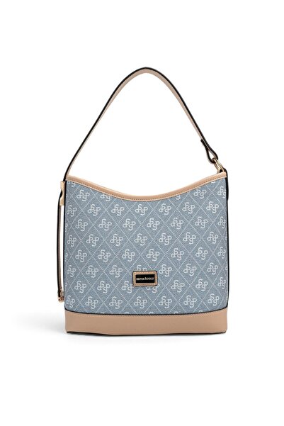 Silver Polo Blue - Ten Monogram Women's Shoulder Bag Sp1286