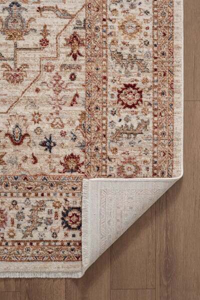 Karmen Halı Focus FO002R Krem Renkli Vintage Modern Salon Koridor Yatak ve Oturma Odası Halısı