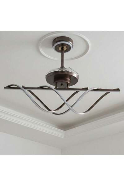 Danube Home Diana LED Ceiling Fan Chandelier with Remote Control 3 Color Dimm...