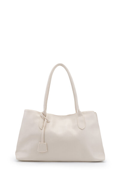 minebag Faux Leather Magnet Closure Women's Handbag Diaz Cream