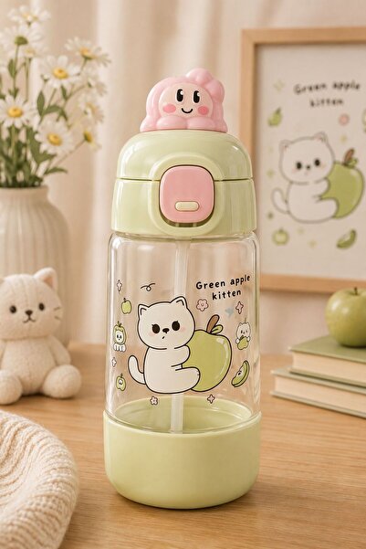 HAZARPAZAR Sevimli Ayıcık Model Su Matarası Su Şişesi Suluk 500ml Bpa Içermez...