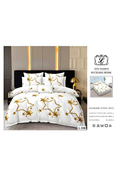 RMR textile Lenjerie de pat finet 4 piese in diverse modele si culori cu husa...