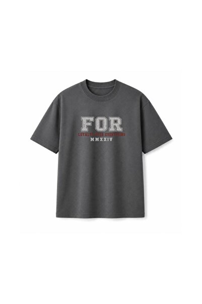 OMES FOR Grey Classic Print T-Shirt - XL