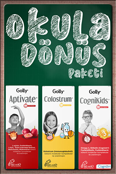 GOLLY Okula Dönüş Paketi (Aptivate Multivitamin&Mineral , Colostrum , Cogniki...