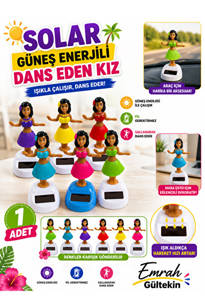 Emrah Gültekin Solar Güneş Enerjili Dans Eden Kız Işıkla Çalışan Sallanan Dek...