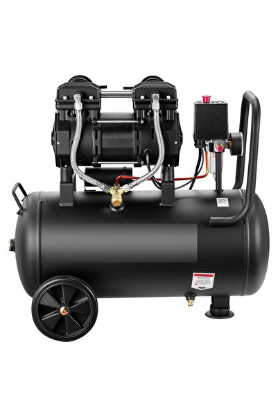 VEVOR Compresor de aer fara ulei, Portabil, 1.5 kW, 126 l/min, 6.2 Bar, presi...