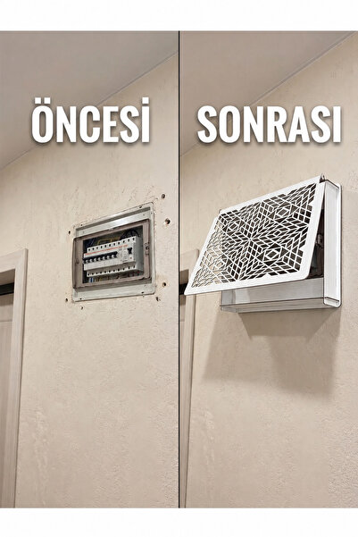 YALOVA SHOP Dekoratif Sigorta Kutusu Kapağı - Ahşap Elektrik Panosu Gizleme K...