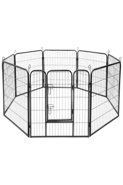 Vivatechnix Tarc metalic pentru animale, 80 x 100 cm, 8 x panouri, configurat...