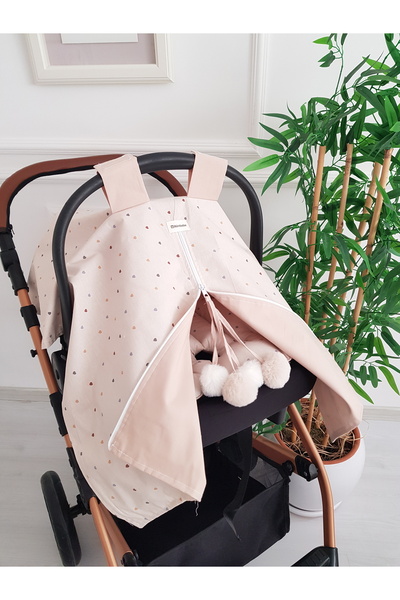 ib ilkimbebe Stroller Cover with Zipper, Double Layer, Newborn Baby Products,...