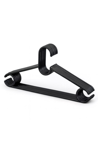 LUXQEN 60 Pieces of Clothes Hangers Shirt T-Shirt Hangers Plastic a Quality Black