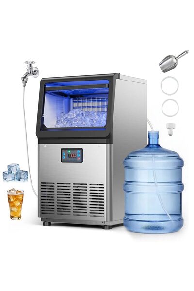 OMS Aparat de facut gheata, 41 kg/zi, Stocare 6 kg, Afisaj led, Auto-Curatare...