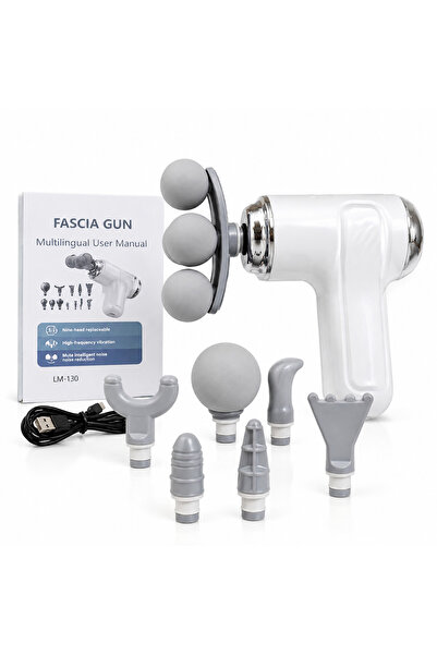 LEOXOL A Multi-Head Fascia Gun Electric Massager for Home Fitness, Featuring ...