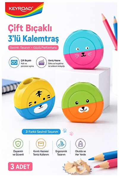 Artlantis Colorful Cute Pencil Sharpener Keyroad Kr-971839 Double Blade Penci...