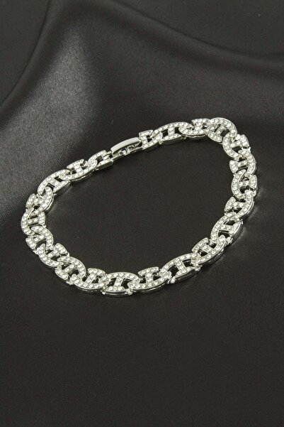 GeeS Global Chain Zircon Stone Luxury Steel Chain Bracelet