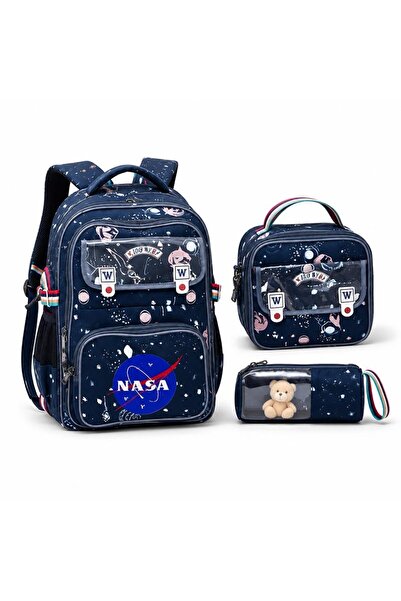 woomino Boys' 3-Piece School Bag Set – Backpack, Lunch Box, and Pencil Case