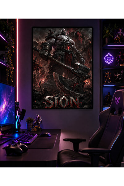 Miutic Print Studio Tablou Gaming League of Legends – Sion, Colosul Nemuritor...