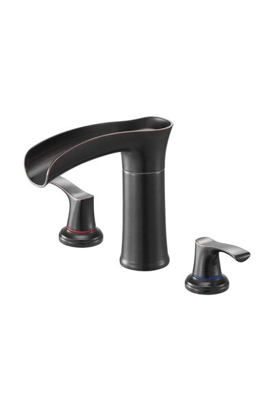VEVOR Baterie pentru cada romana, cascada, Negru mat, 160 x 57 x 225 mm, Supa...