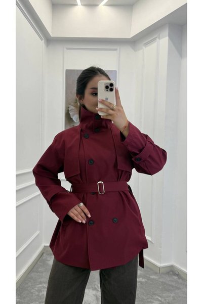 dezer Trench Coat with Stand-Up Collar, Premium Quality, Imported Fabric Lining.
