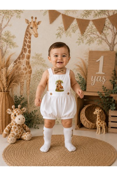 Feriatolye Giraffe Concept Baby Boy Romper Set
