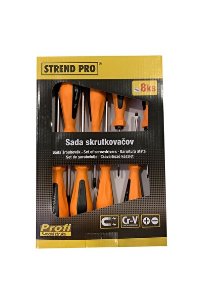Strend Pro Set surubelnite SD9971, drepte si in cruce, 8 piese, Cr-V