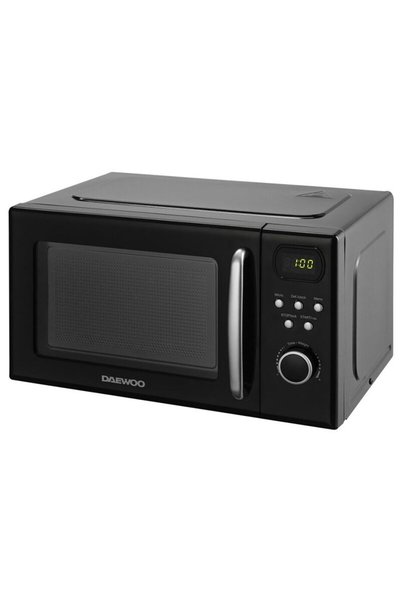 Daewoo Cuptor cu microunde 700 W, capacitate 20 l, Timer, Negru, Deschidere u...