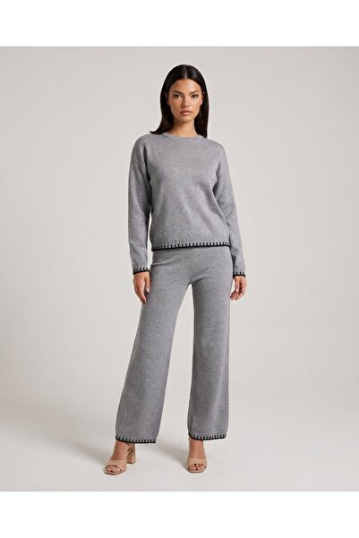 Made in Italia OhMyDress Gray Knitted Lounge Set for Women – Lounge Top and P...