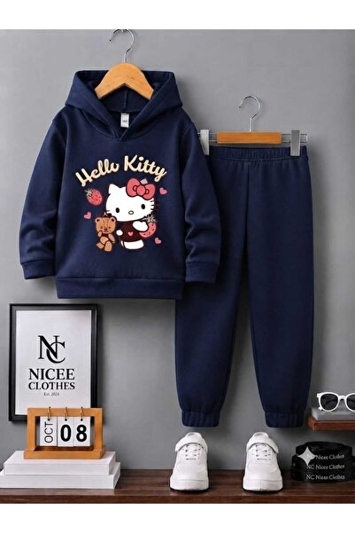 NC Nicee Clothes Children's Tracksuit Set Unisex (Double Hello Kitty Print Wi...