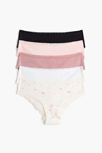 H&M 5'li Pamuklu Hipster Külot