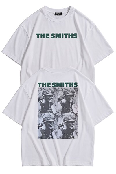 Fuddy Moda Μπλουζάκι Unisex με στάμπα στην πλάτη The Smiths, Υπερμεγέθες μπλο...