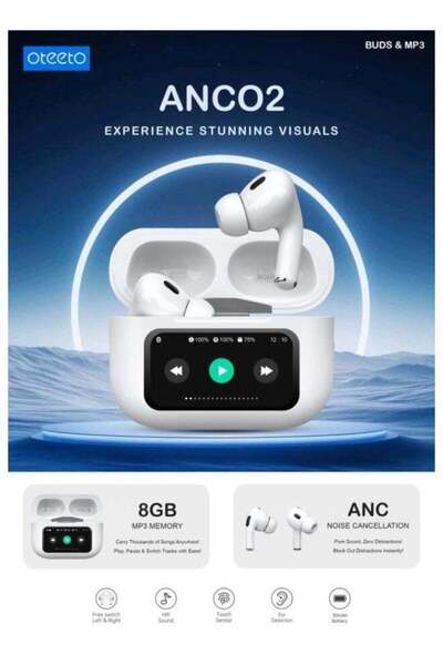OTEETO ANC02 Wireless Earbuds – Active Noise Cancelling Bluetooth Headphones