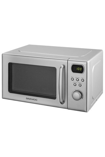 Daewoo Cuptor cu microunde 700 W, capacitate 20 l, Timer, Argintiu, Deschider...