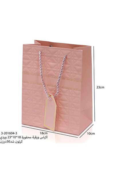 GENERAL كيس هدايا ورقي فاخر مزخرف – مقاس 26×12×31 سم – عدة ألوان