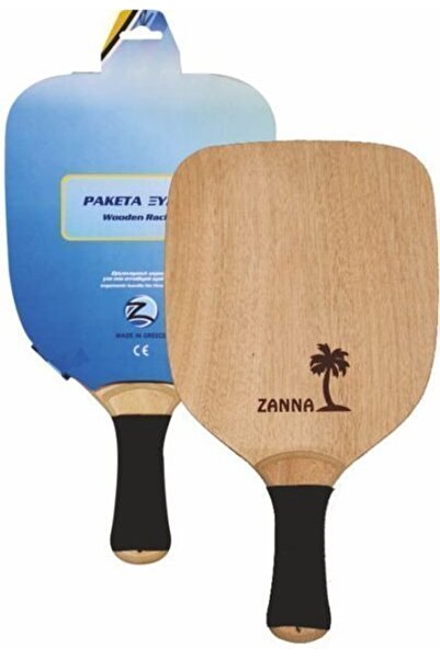 Zanna Toys Ξύλινη ρακέτα παραλίας με λαβή, αδιάβροχη