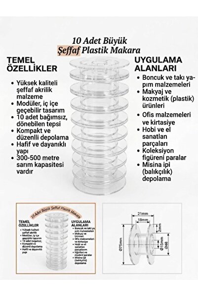 10 ADET SİYAH KRİSTAL MAKARA