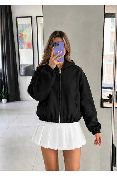 Ekim Store Hooded Bomber Cashmere Jacket
