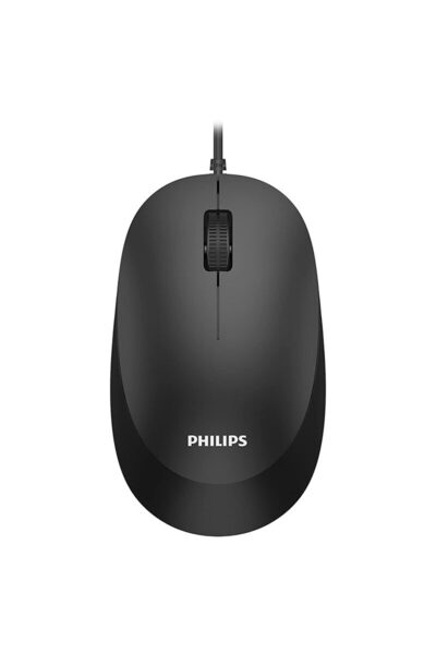 Philips Mouse cu fir Philips, Rezoluție senzor 1200 dpi, Negru, USB