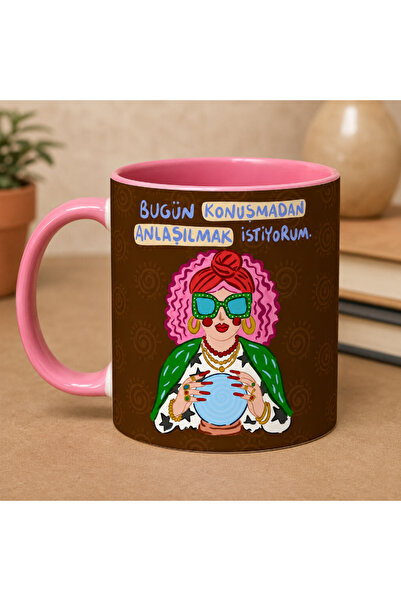 AION CASA Konuşmadan Anlaşalım Kupa Bardak 2D Baskılı
