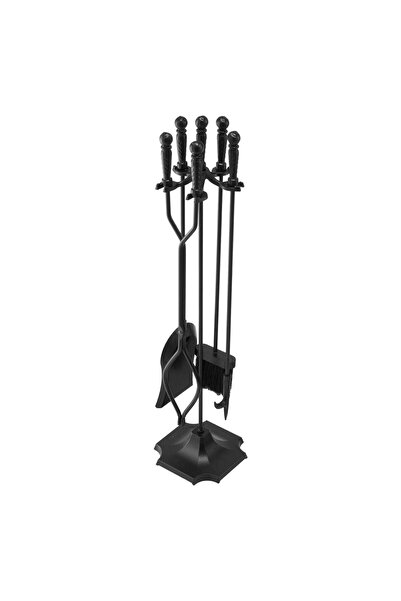 Vivatechnix Set 5 ustensile semineu, fier forjat, 810 x 180 x 180 mm, Negru