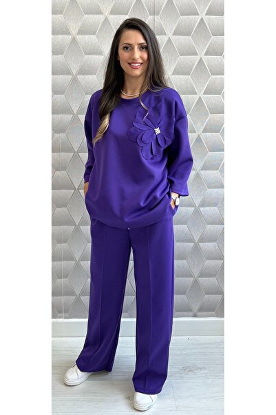styleFlex Set made of 50% viscose and Elastane with an Oversized blouse, 3D f...