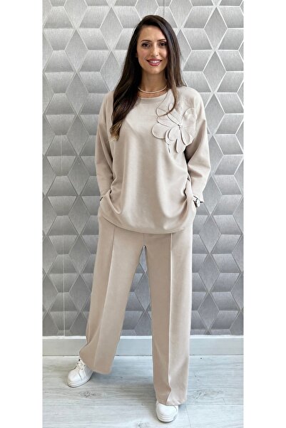 styleFlex Set made of 50% viscose and Elastane with an Oversized blouse, 3D f...