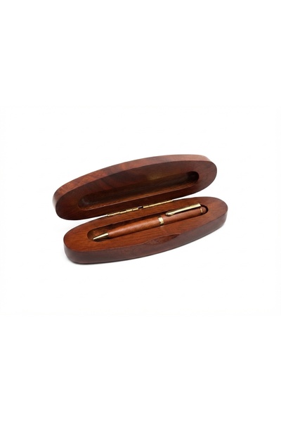 Laser Gallery Handcrafted Mini Oval Wooden Pen Set