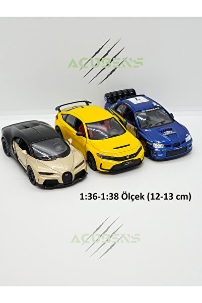 Acubens Diecast Metal Model Çek Bırak Oyuncak Arabalar (2024 Honda Civic Type...