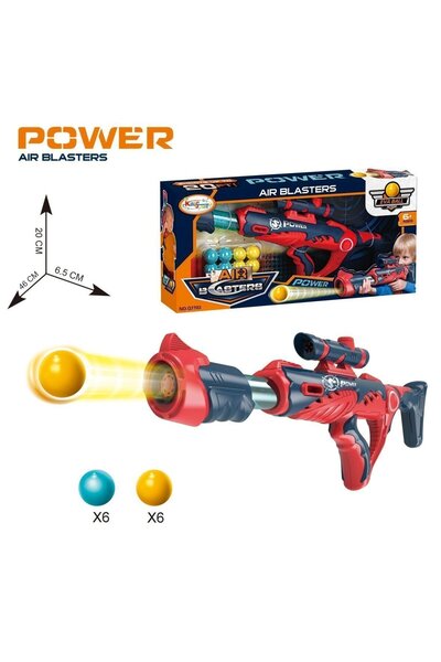 Blue Toys Παιδικό Αεροβόλο με Στόχο και Μπάλες Κόκκινο (MKN450849)