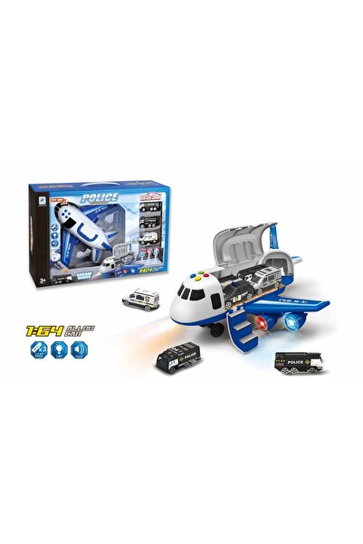 Blue Toys Παιχνίδι Αστυνομικό Γκαράζ με Αεροπλάνο, Φως και Μουσική (MKL410594)