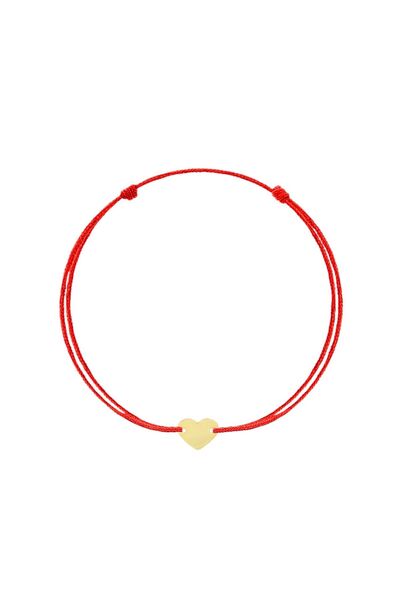 Bijuteria SORELLY 14k Gold-Plated Silver Heart-Shaped Cord Bracelet