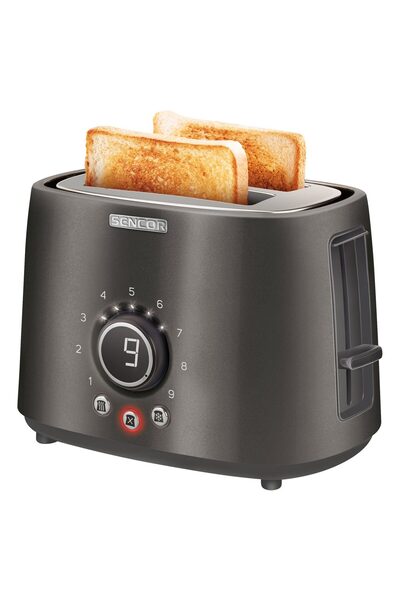 Sencor Prajitor de paine cu 9 niveluri de rumenire, 2 felii, 1000 W, Functie ...