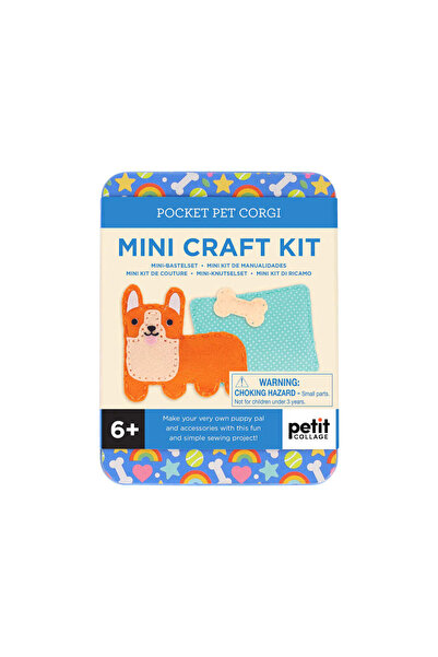 Petit Collage Mini Kit de Cusut Creativ - Corgi de Buzunar -